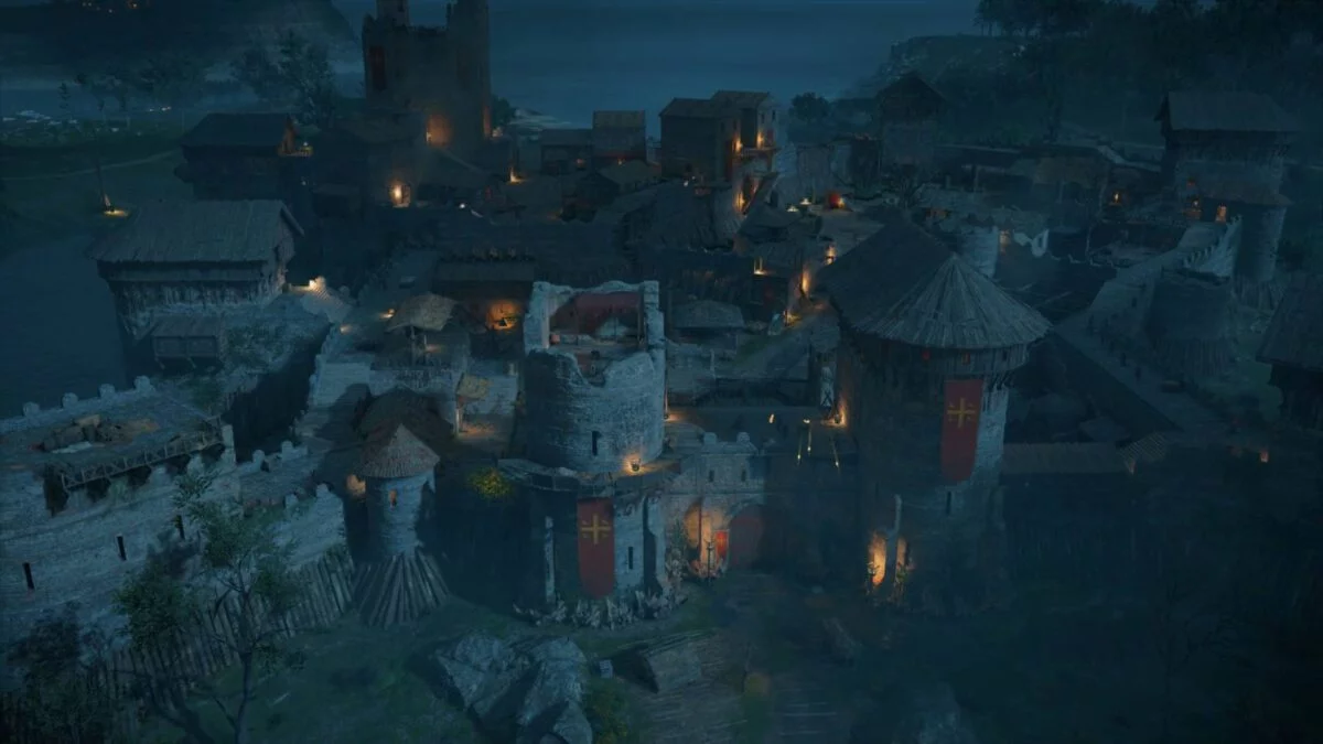 Die Veste Hrofecaester im Spiel Assassin's Creed Valhalla.