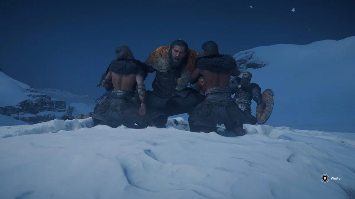 Jarl Halfdan kämpft gegen Pikten-Krieger in Assassin's Creed Valhalla.