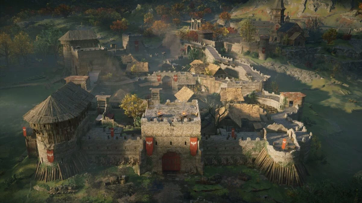 Anecaester, der Sitz von Bischof Herefrith in Assassin's Creed Valhalla.