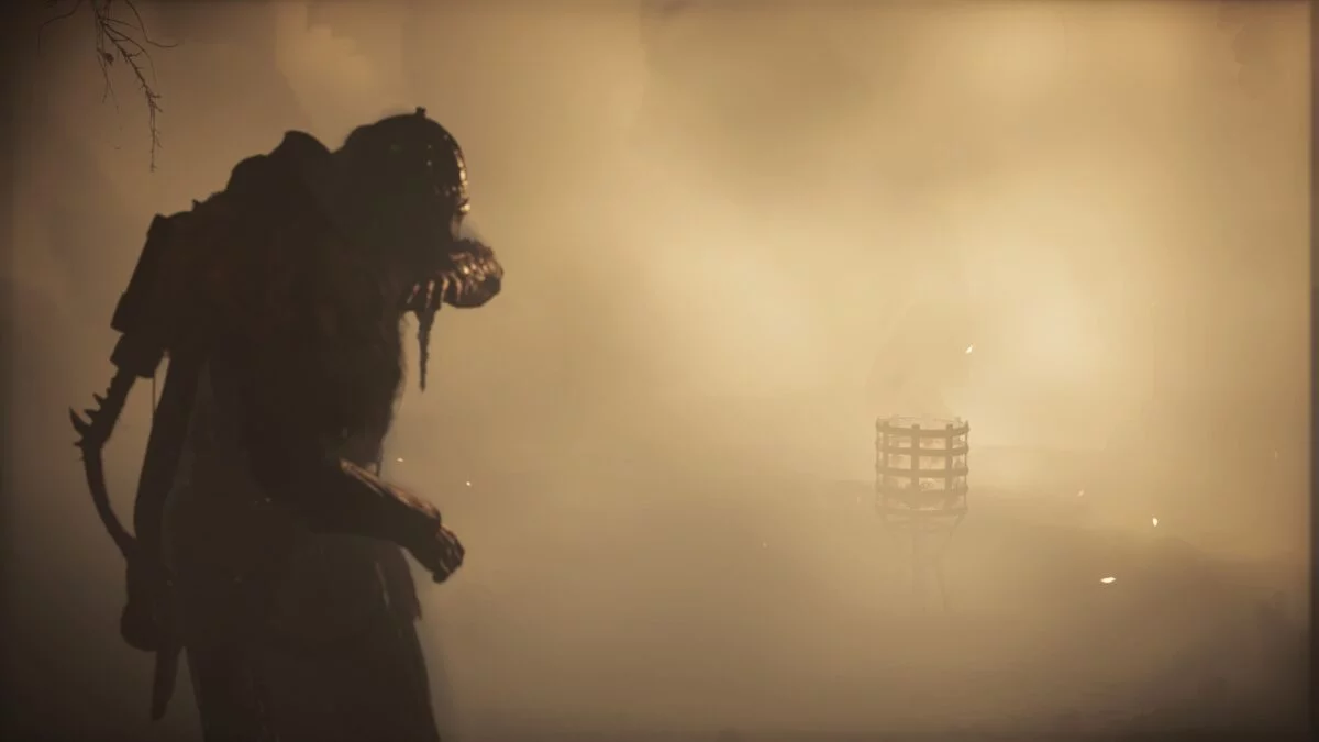 Wikinger Eivor wird mit einer Rauchbombe in Assassin's Creed Valhalla abgelenkt