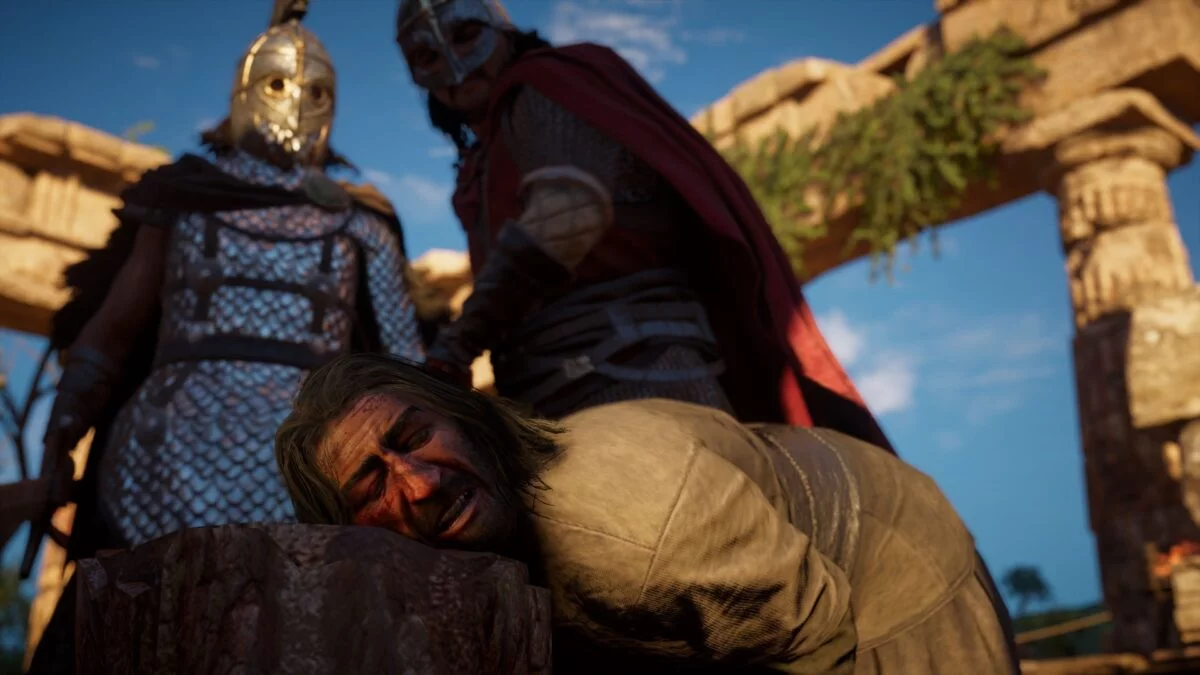 Eine Hinrichtung in der Stadt Wincaester in Assassin's Creed Valhalla.