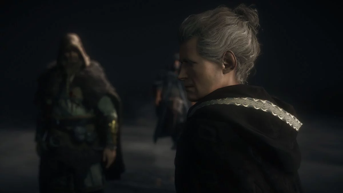 Eivor spricht mit der Feder in Assassin's Creed Valhalla.