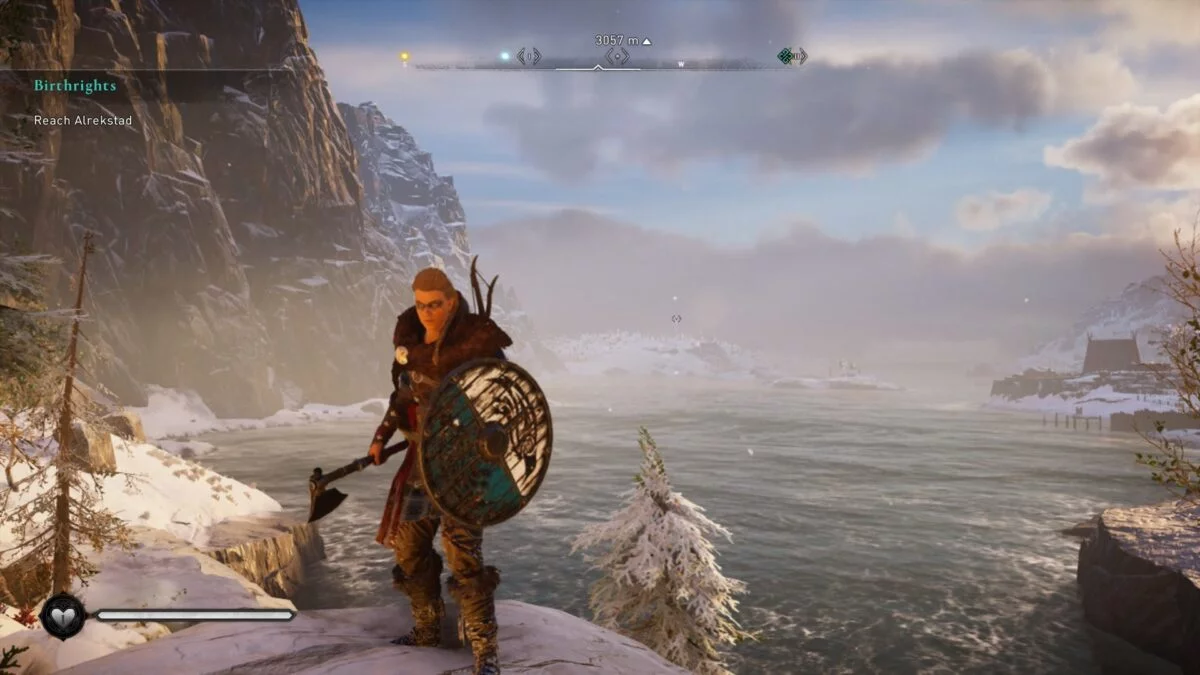 Eivor with the Raven Clan Shield in Assassin's Creed Valhalla