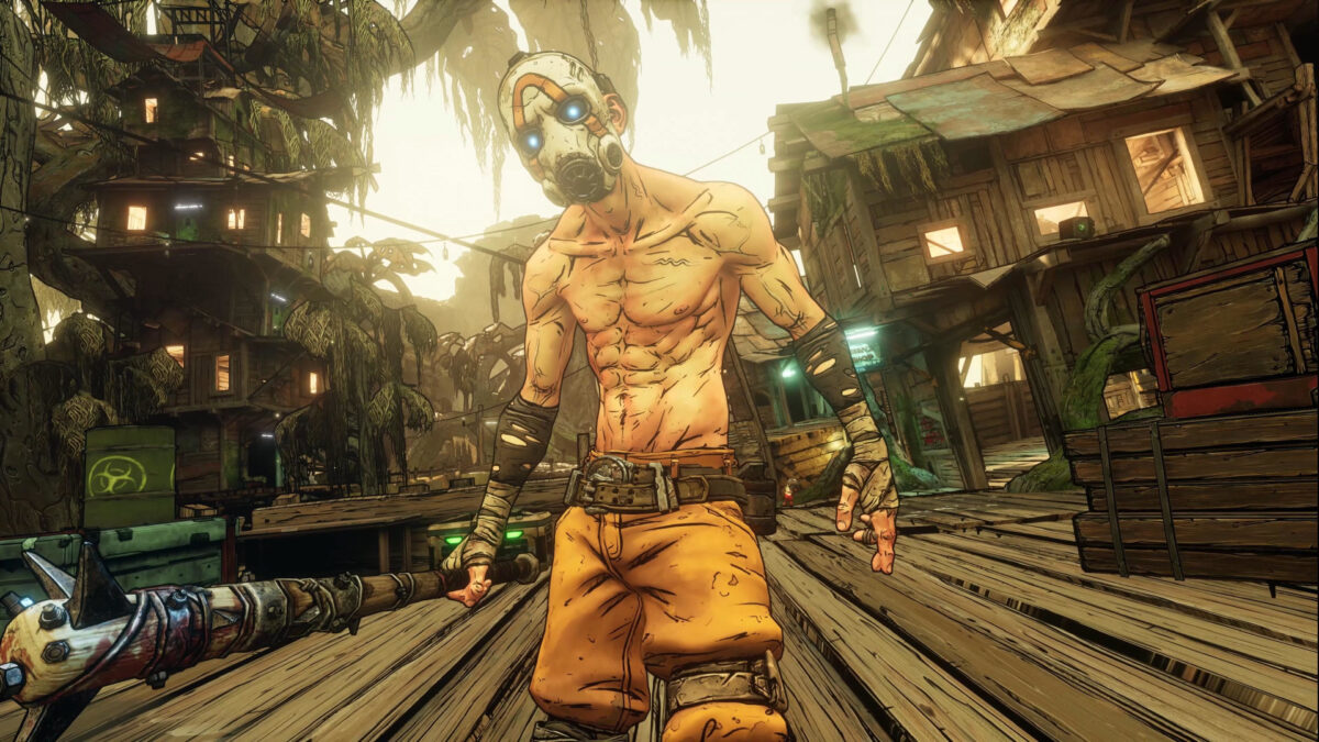 Ein Psycho mit einem Baseballschläger aus Borderlands 3.