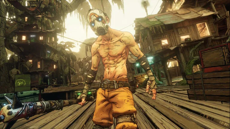 Ein Psycho mit einem Baseballschläger aus Borderlands 3.