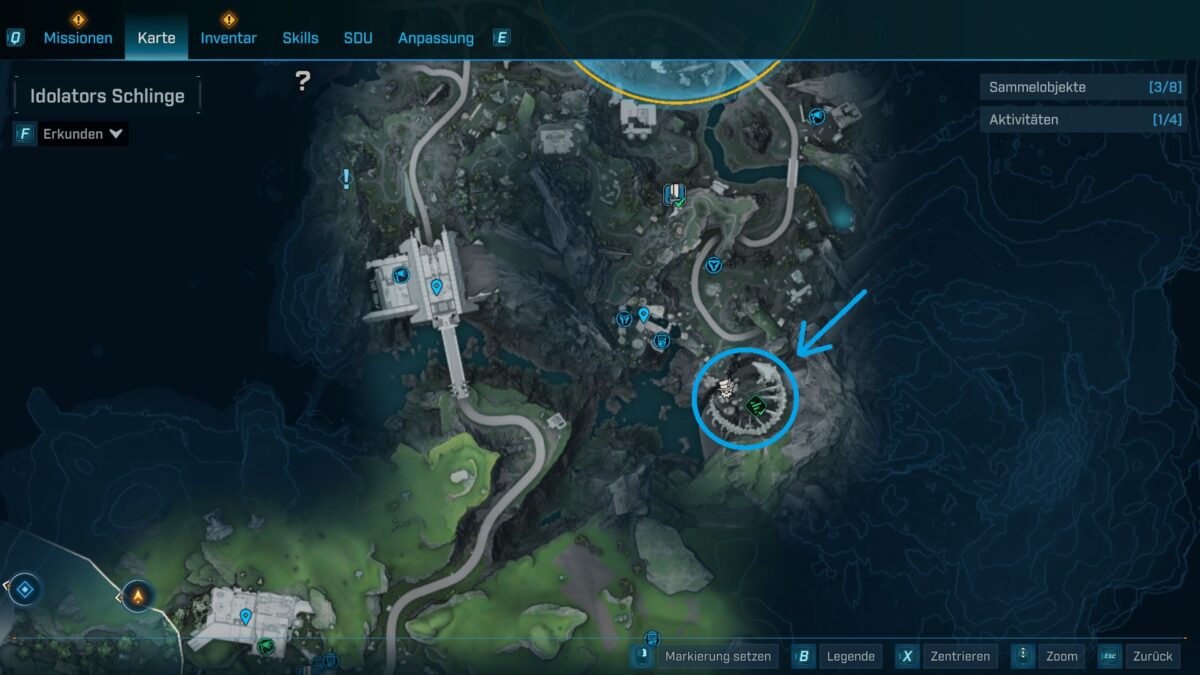 Eine Map der Terminus-Weite in Borderlands 4.