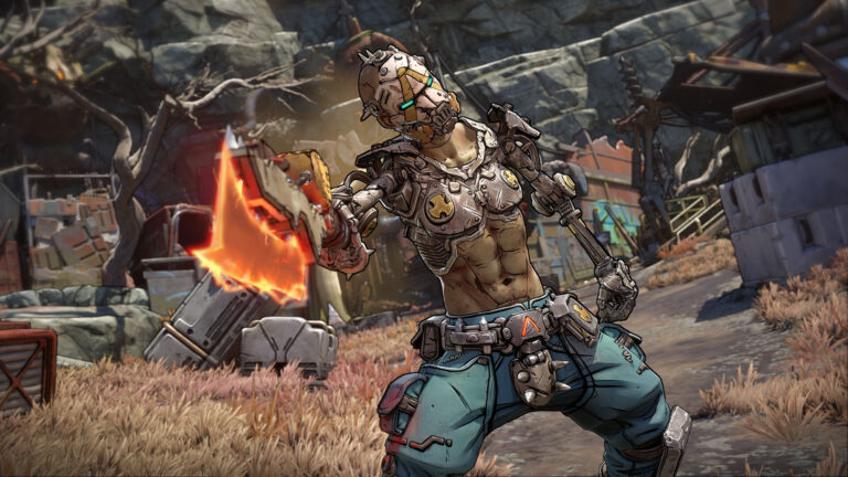 A Psycho from Borderlands 4 with a weapon in his hand.