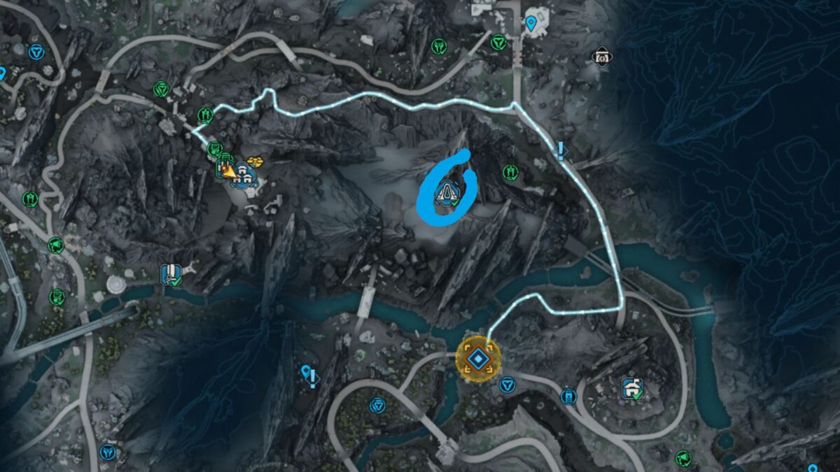 Eine Karte von der Terminus-Weite in Borderlands 4.