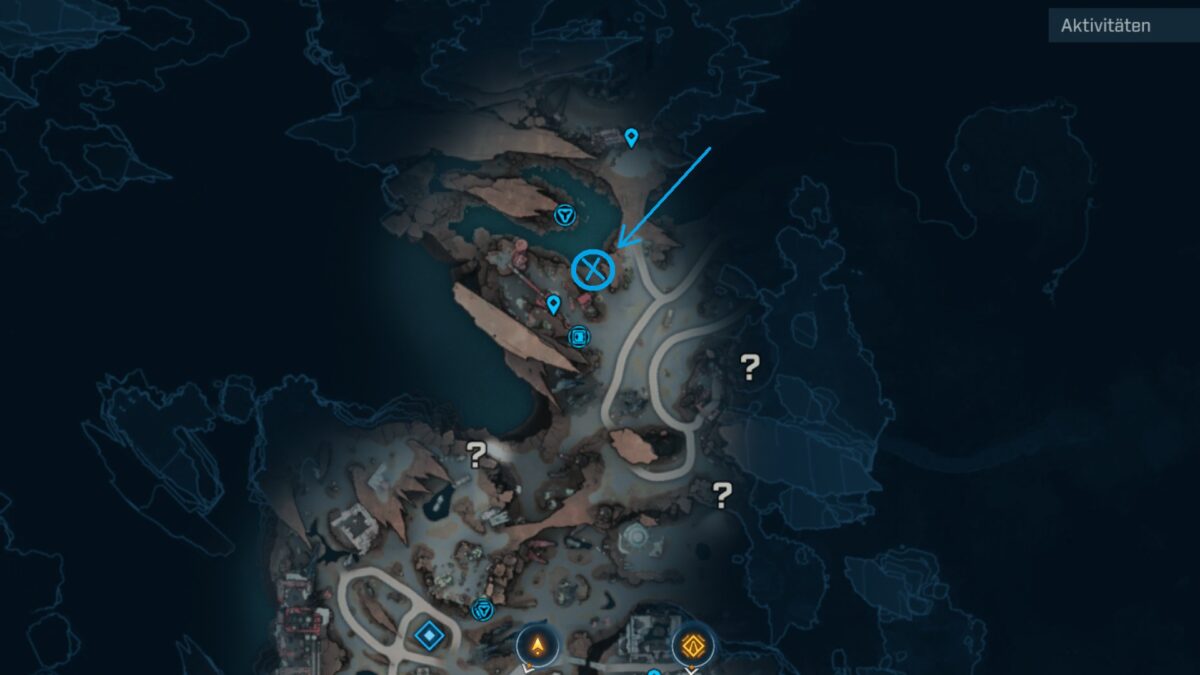 Map of the Ruined Sumplands in Borderlands 4.