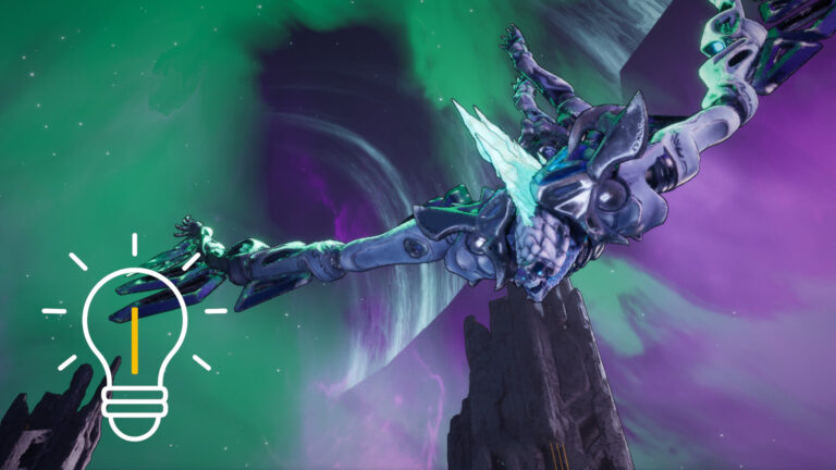 A large clawed enemy lunging downward.