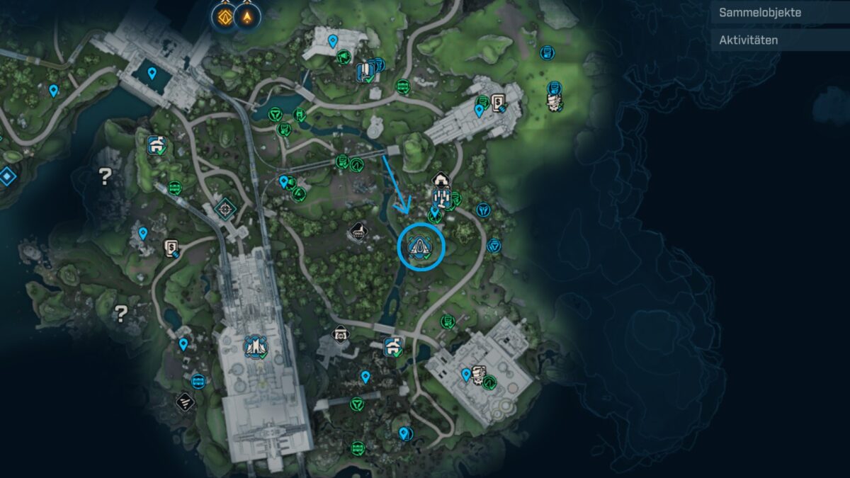 A map of the Fadefields in Borderlands 4.