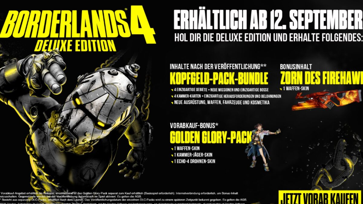 Übersicht der Boni für die Deluxe Edition von Borderlands 4.