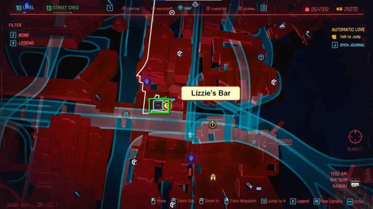 Location for iconic weapon Lizzie in Cyberpunk 2077
