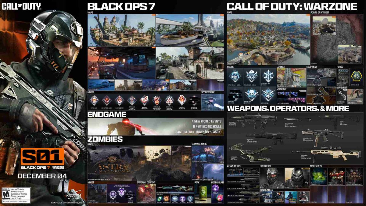 An overview of new content in CoD, including maps, weapons, and more.