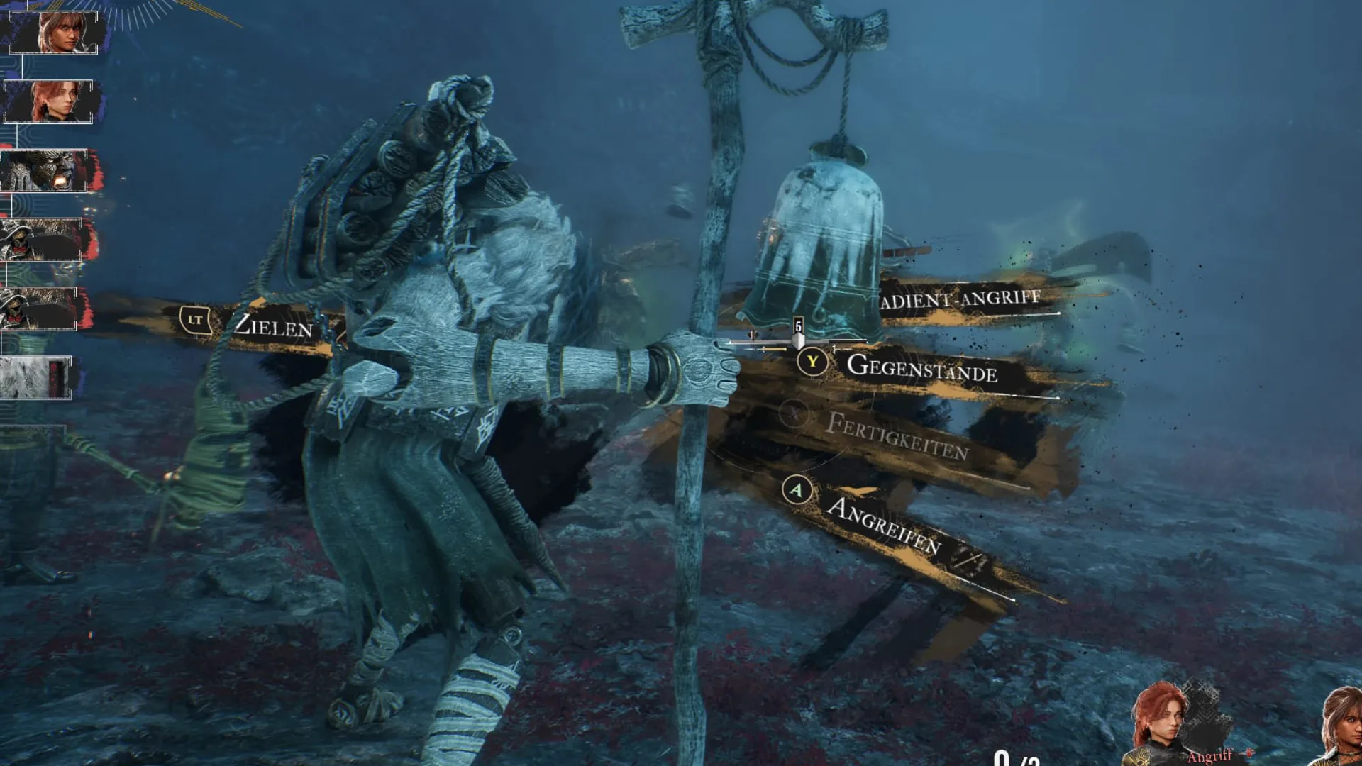 Ein Screenshot aus Clair Obscur: Expedition 33 zeigt einen Charakter, der mit dem Statuseffekt „Schweigend“ belegt ist.