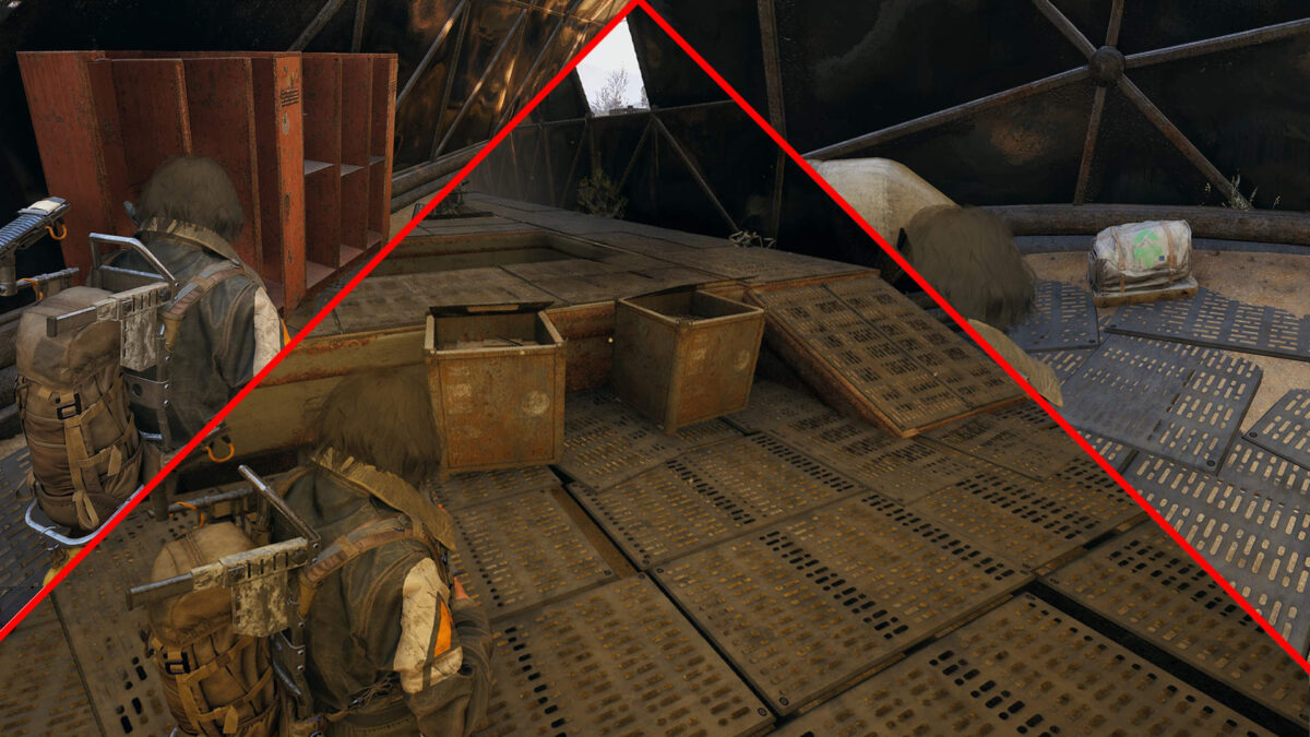 ARC Raiders: Übersicht verschiedener Container-Arten im Hydroponic Dome – Loot-Kisten, Regale und Fundorte für wertvolle Items.