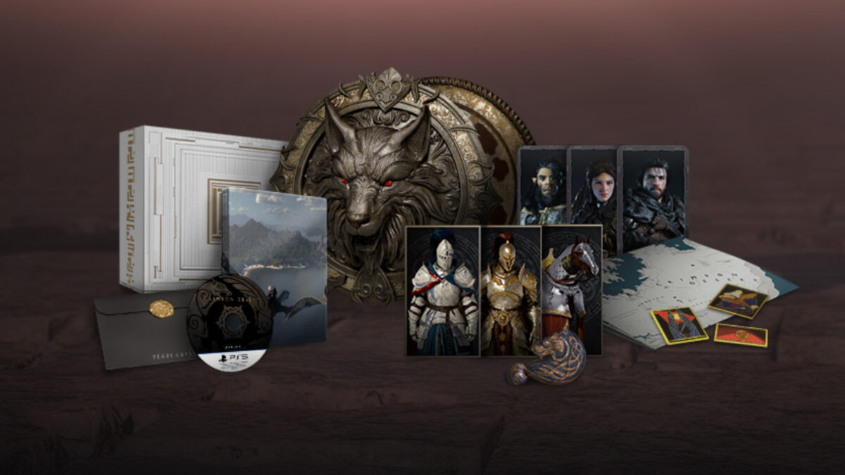 Ein Bild mit einem Spiel, mehreren Rüstungskarten, Schildern und einer CD.