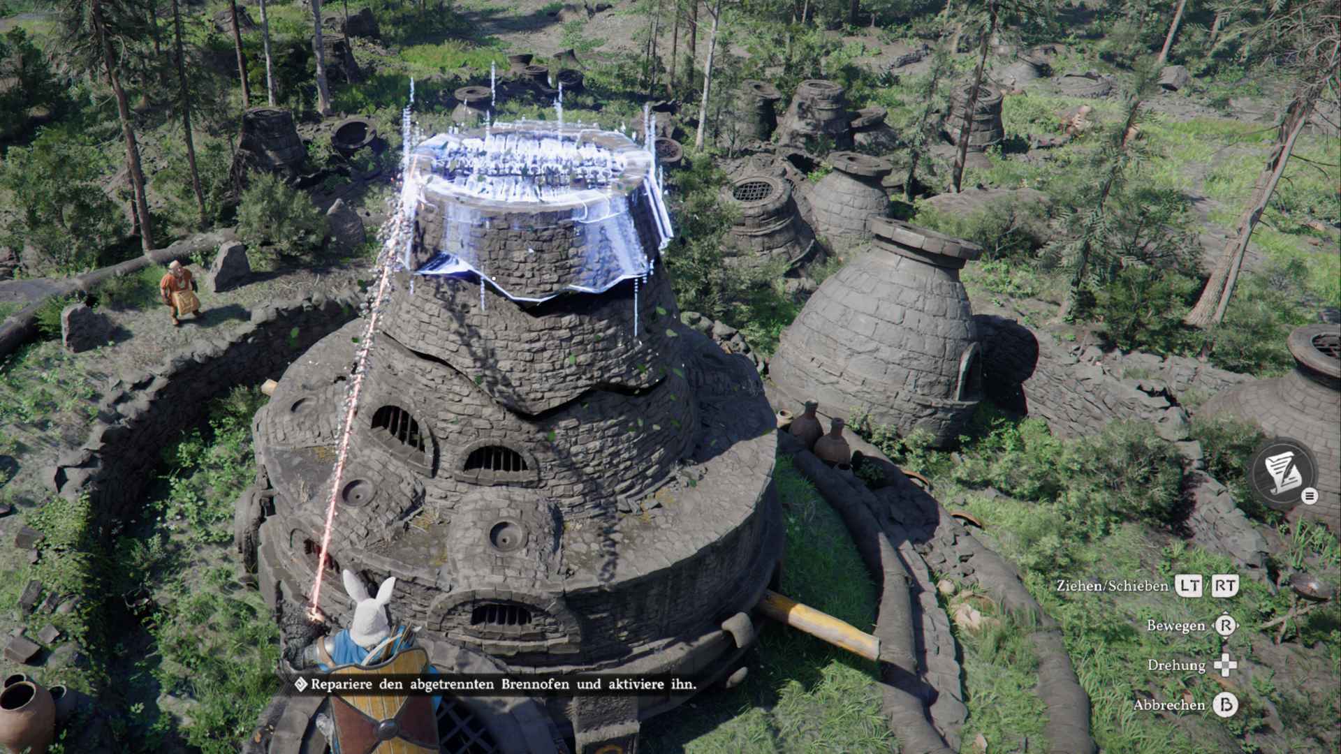 Zerbrochener Brennofen wird in Crimson Desert wieder zusammengesetzt.