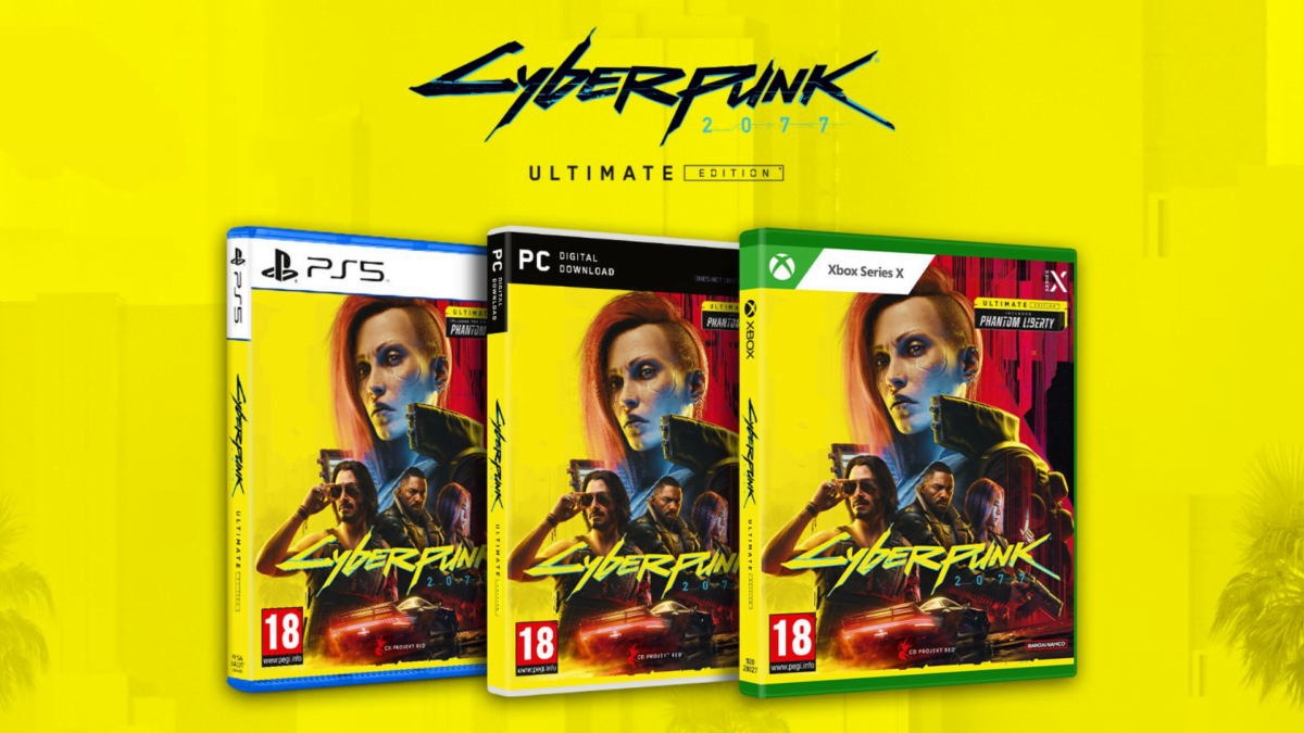 Die Designs der Retail-Version von Cyberpunk 2077: Ultimate Edition für PC, Xbox und PS5.