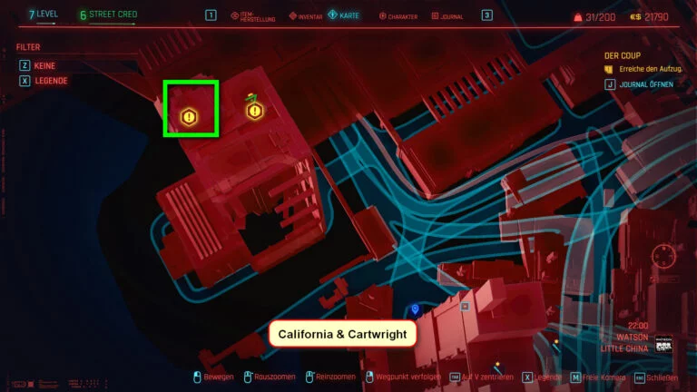 Position für ikonische Waffe Kongou in Cyberpunk 2077