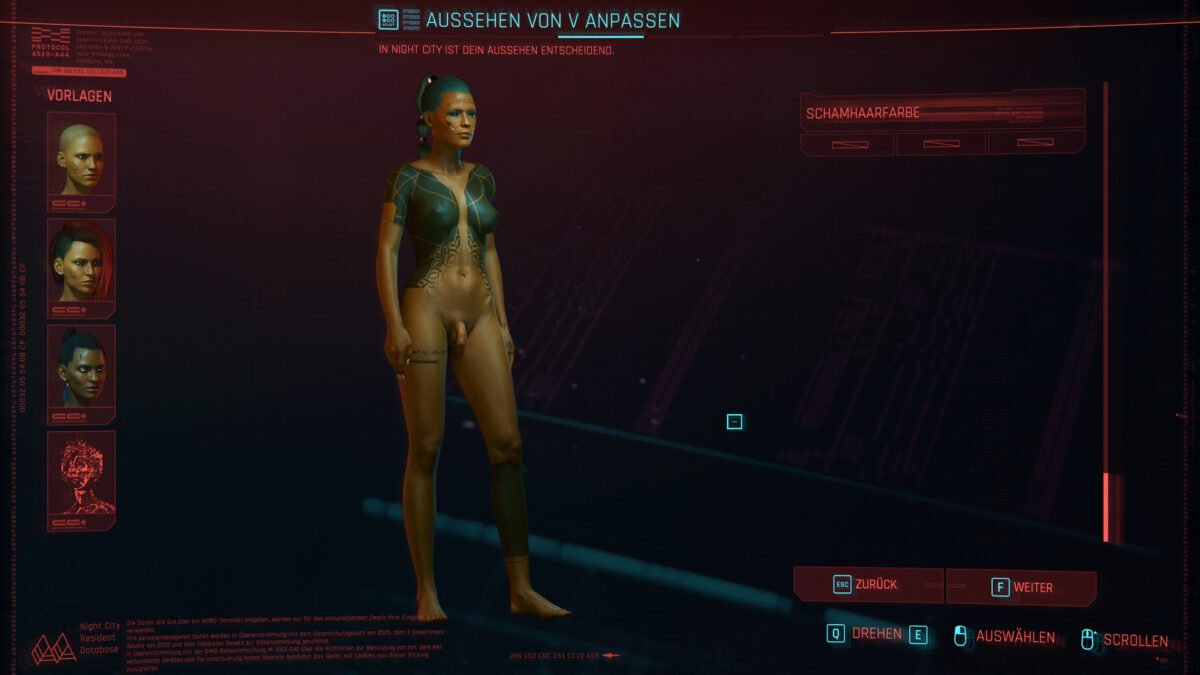 V with breasts and penis in Cyberpunk 2077