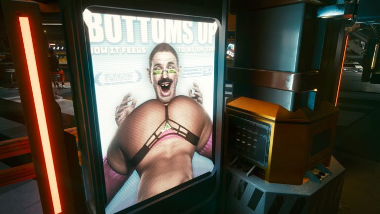Advertisement for Braindance Porn Bottoms Up in Cyberpunk 2077