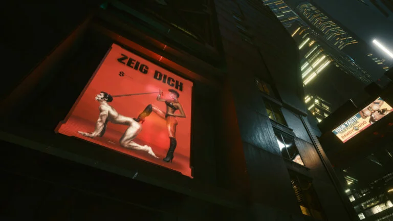 Schade Advertisement in Cyberpunk 2077