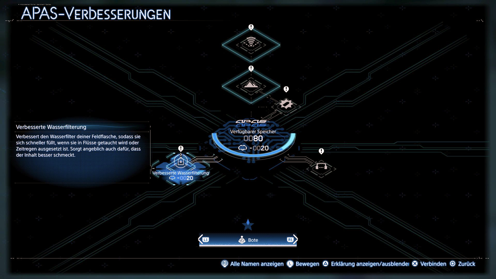 Eine Grafik zeigt das APAS-System in Death Stranding 2.