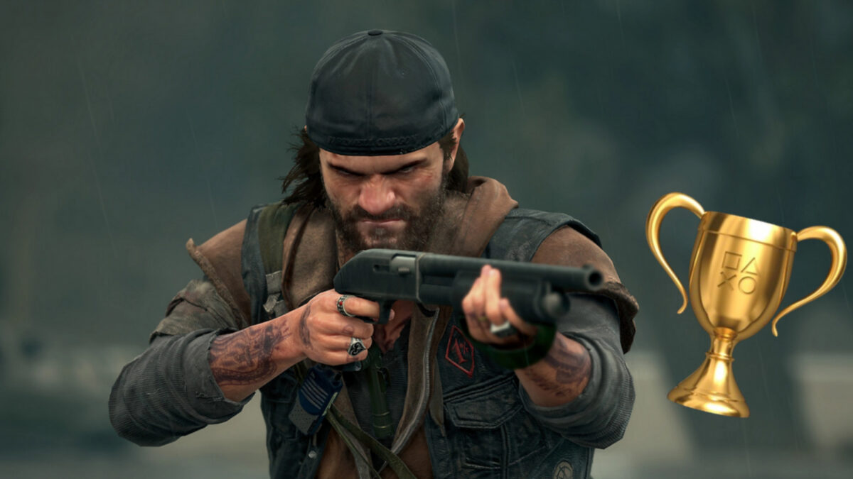 Deacon mit einer Waffe in der Hand und strengem Blick.