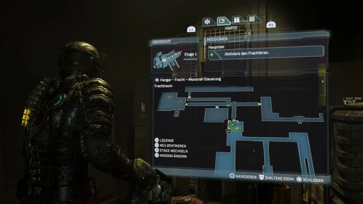 Die Karte zeigt den Fundort vom Peng-Schatz in Dead Space.