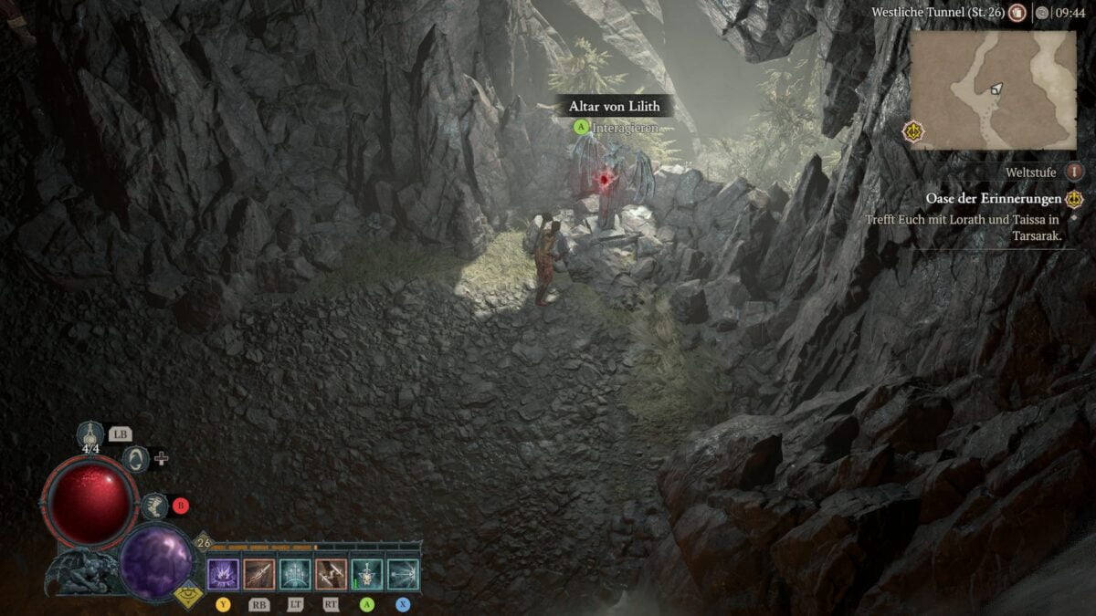In Diablo 4 leutet der Altar von Lilith in Rot.