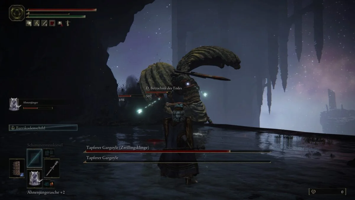 Der Boss-Kampf gegen die Tapferen Gargoyles in Elden Ring.