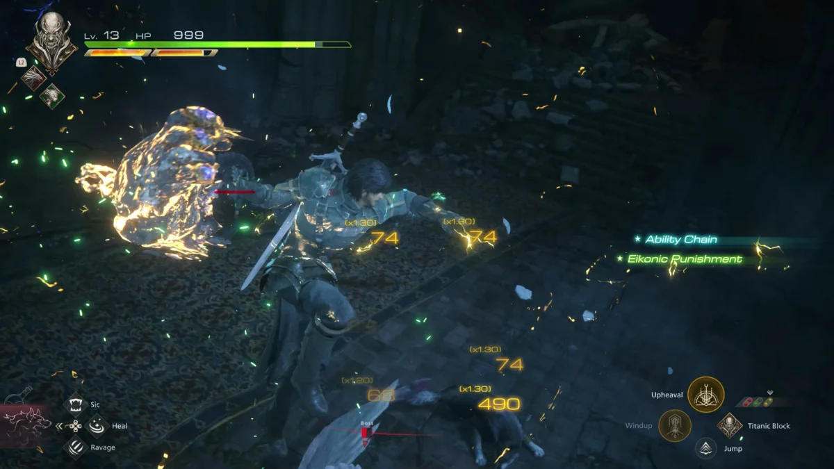 Clive kämpft in Final Fantasy 16 und setzt seine besonderen magischen Fähigkeiten ein.