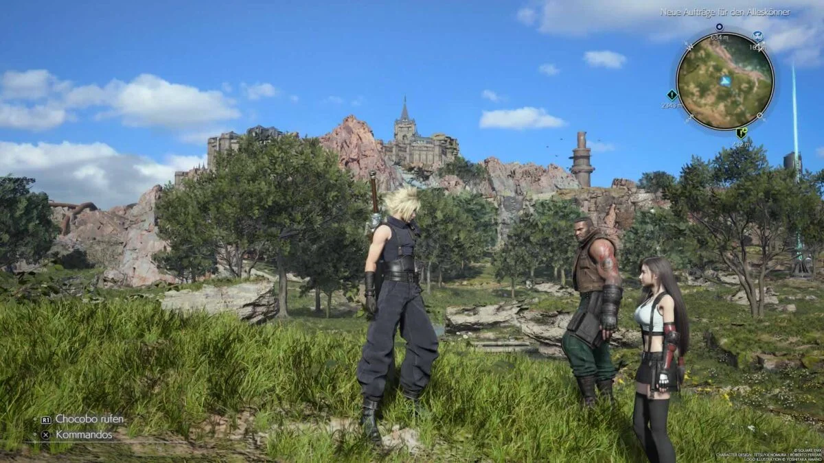 Alternativ zum Kompass oben in der Bildmitte, dürft ihr oben rechts eine Minikarte einblenden. © Square Enix