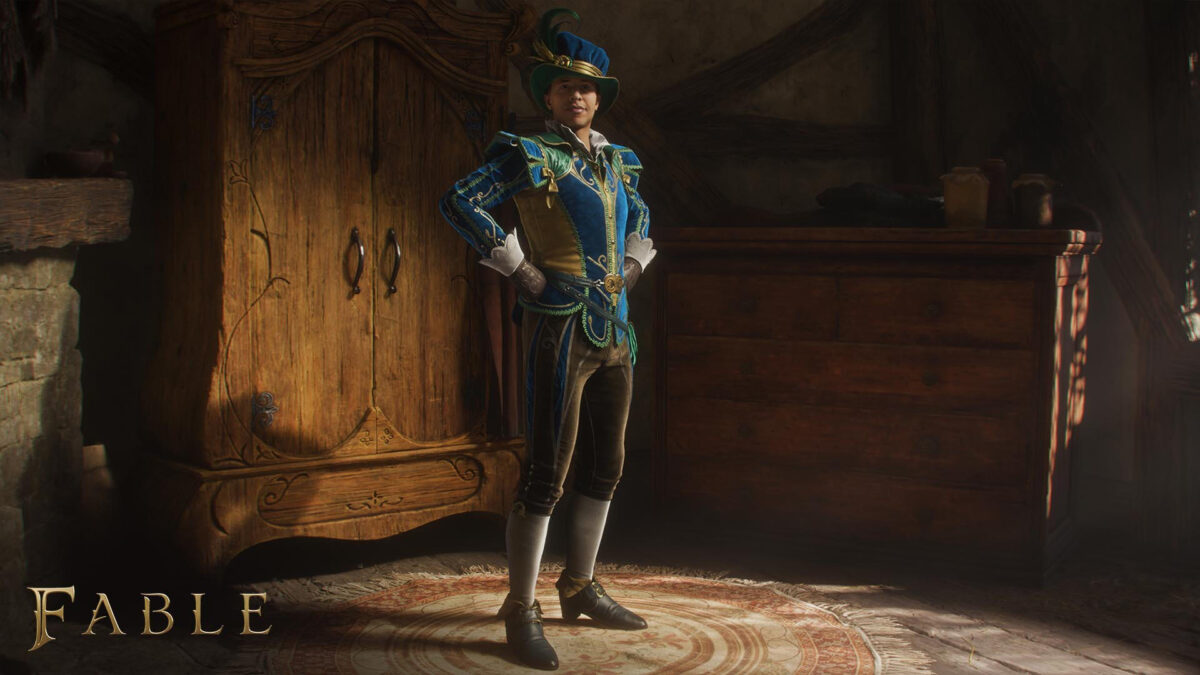 Fable Charakter-Editor: individuell gestalteter Held in farbenfrohem Fantasy-Outfit – Charakteranpassung im neuen Fable