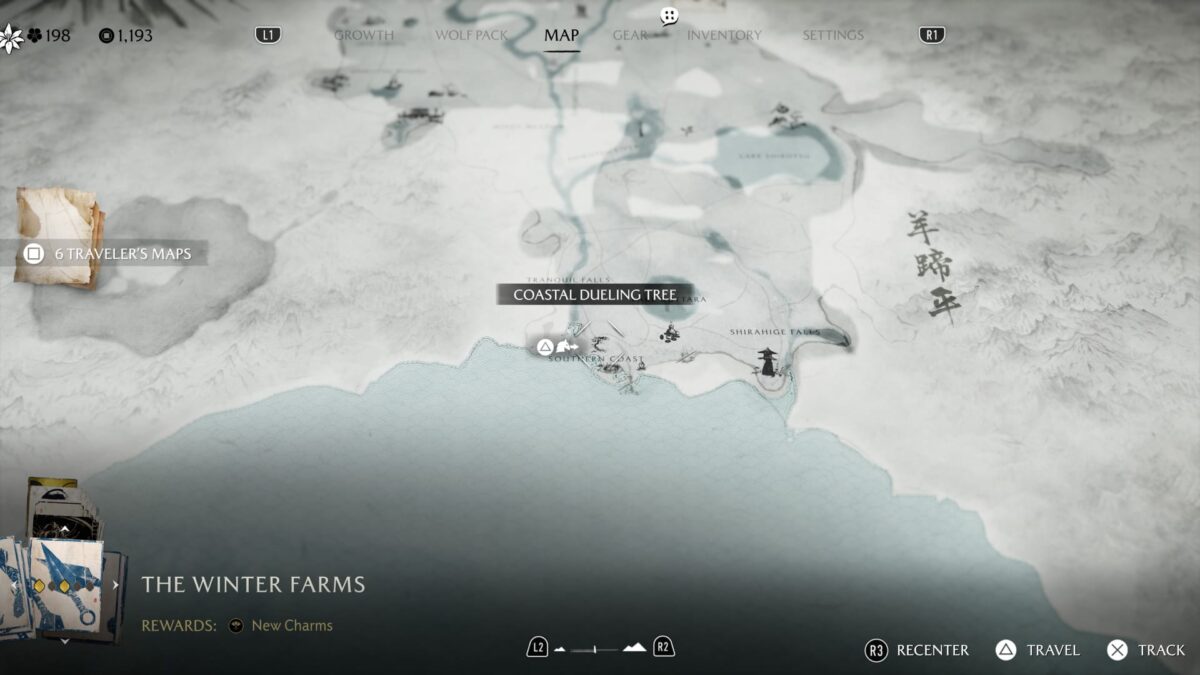 Map of Ghost of Yotei.