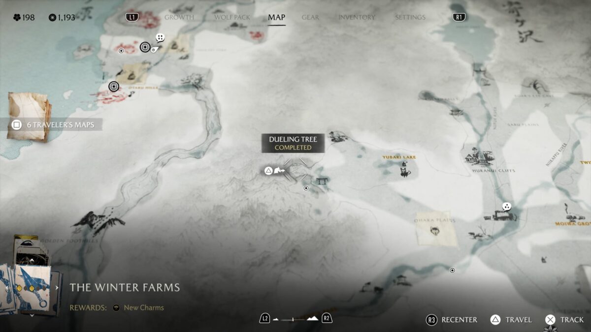 Map of Ghost of Yotei.