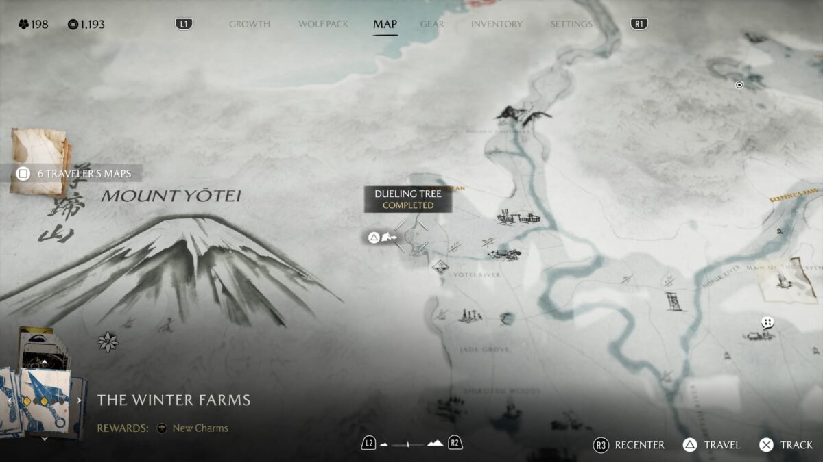 Map of Ghost of Yotei.