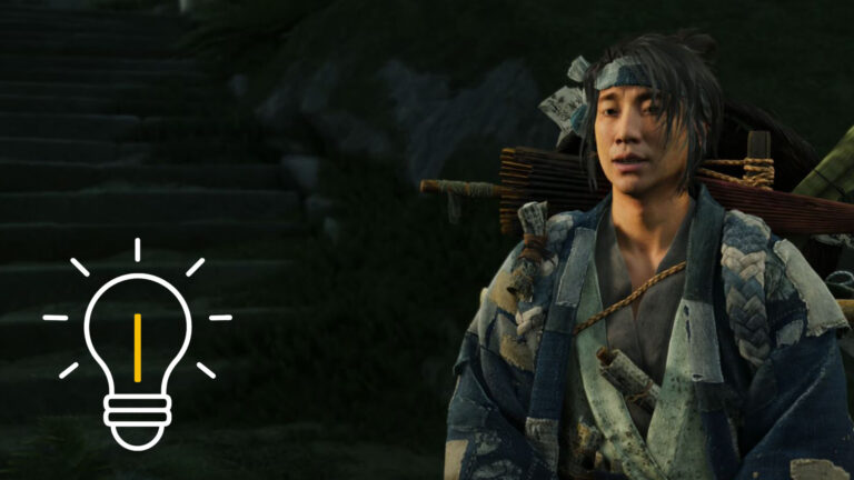 A traveler carrying heavy gear looks ahead as if explaining something.