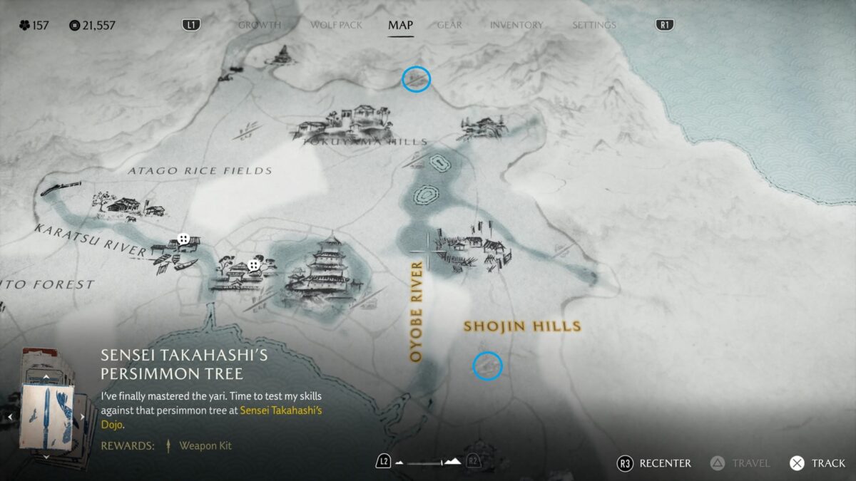 Map of the Oshima Coast.