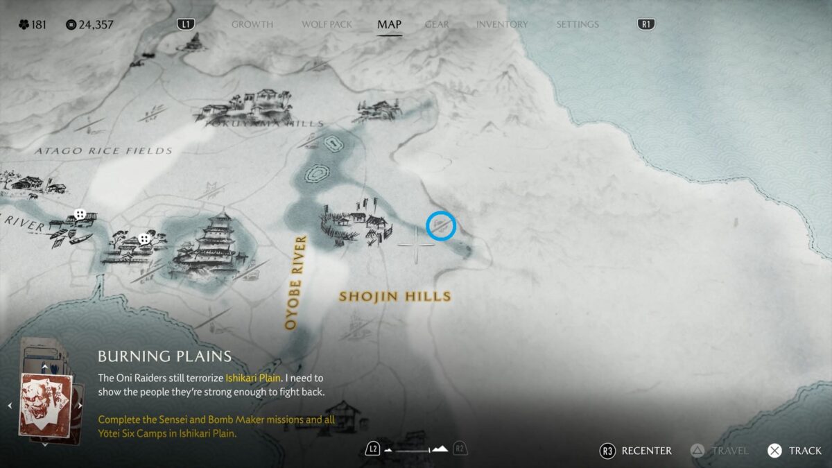 Map of Ghost of Yotei – Oshima Coast.