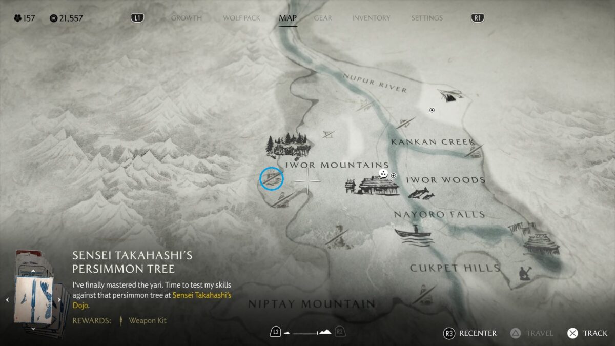 Map of Nayoro Wilds.