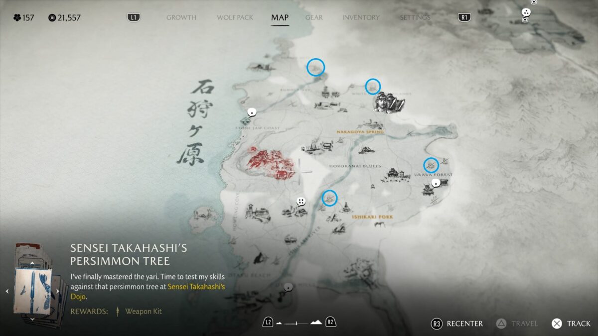 Map of Ghost of Yotei