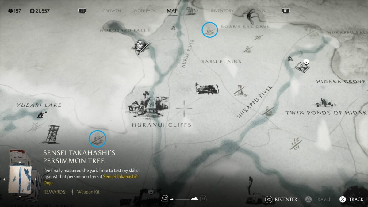 Map of Ghost of Yotei.