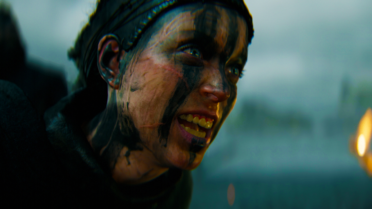 Die Protagonistin Senua aus dem Spiel Hellblade 2 Senuas Sacrifice. Titelbild