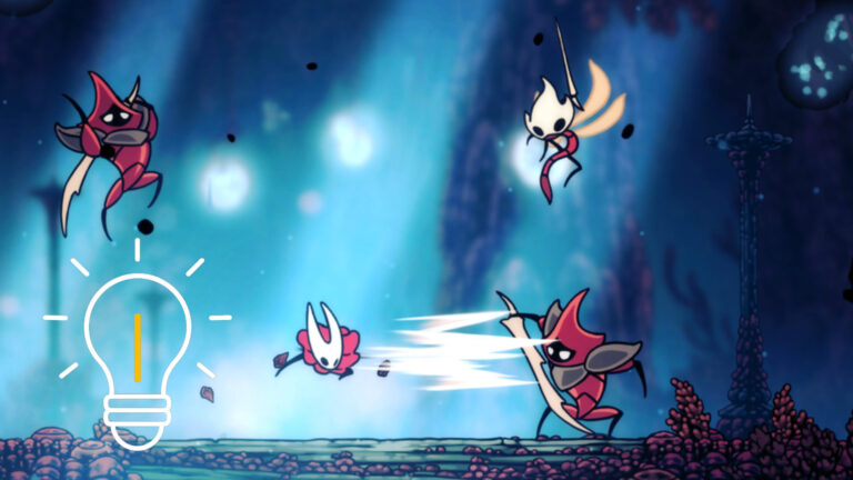 Hornet surrounded by three enemies.