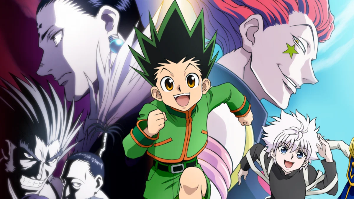 Gon und seine Freunde und Feinde aus Hunter X Hunter.