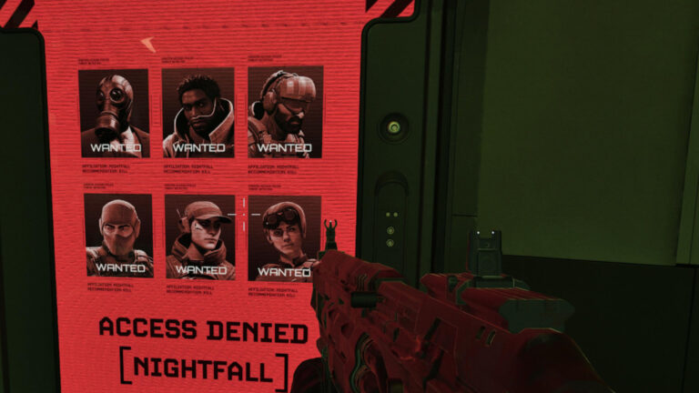 Eine Spielszene aus Killing Floor 3 zeigt eine rote Tafel mit allen Klassen im Spiel.