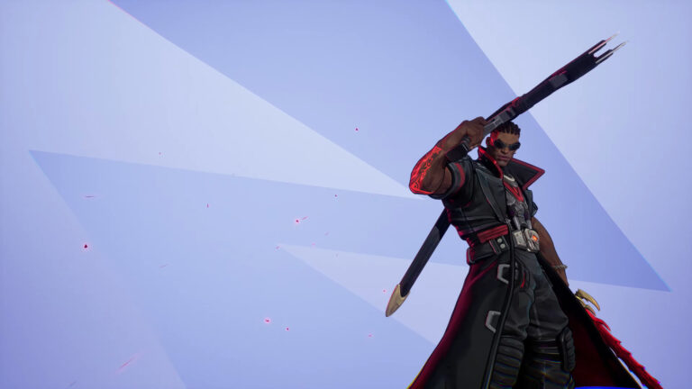 Blade mit seinem großen Schwert in der Hand.