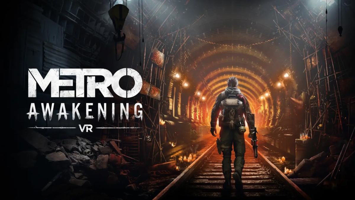 Das Cover des VR-Spiels Metro Awakening VR zeigt einen Soldaten, der durch einen U-Bahntunnel spaziert.